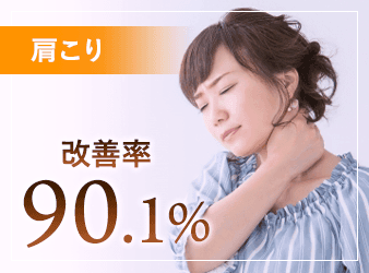 肩こりの改善率90.1%
