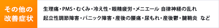 その他の改善症状